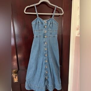 Universal Thread Denim Corset Midi Dress, xs